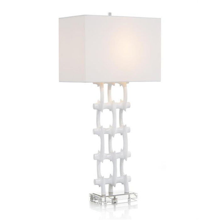 John Richard Table Lamp In White