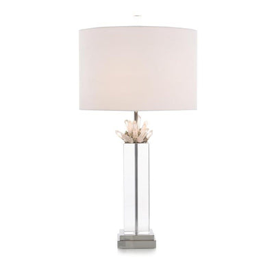 John Richard Quartz And Pyrite On Crystal Table Lamp