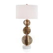 John Richard Three Flowing Wave Spheres Brass Table Lamp