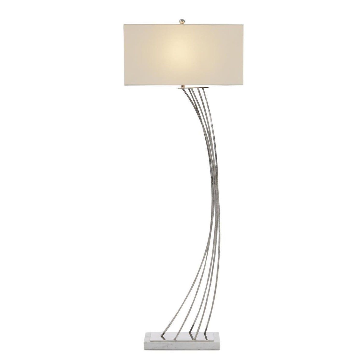 John Richard Cambered Nickel Floor Lamp