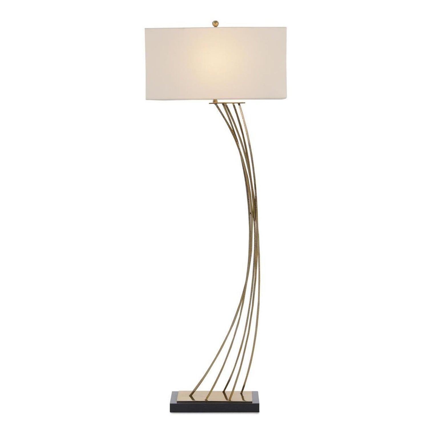 John Richard Cambered Brass Floor Lamp