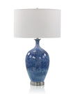 John Richard Cerulean Blue Porcelain And Brushed Nickel Table Lamp