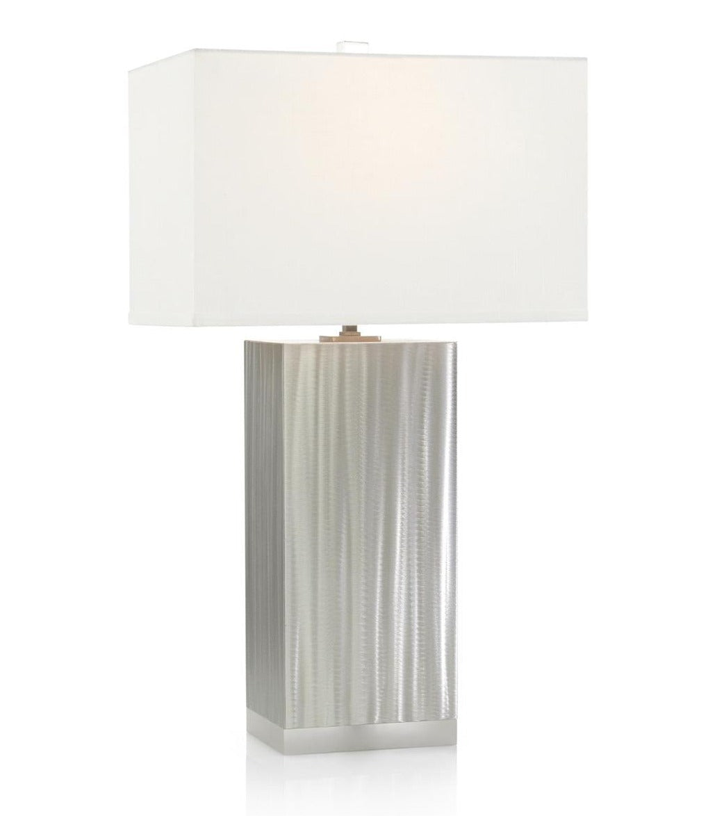 John Richard Stainless Steel Brushed Spiral Table Lamp