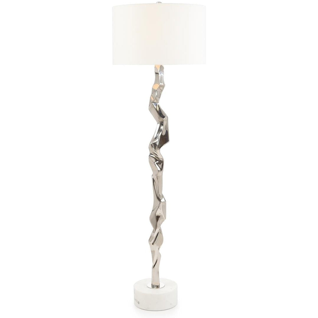 John Richard Polished Nickel Geometric Floor Lamp