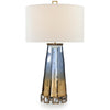 John Richard Sapphire Blue And Cognac Glass Table Lamp