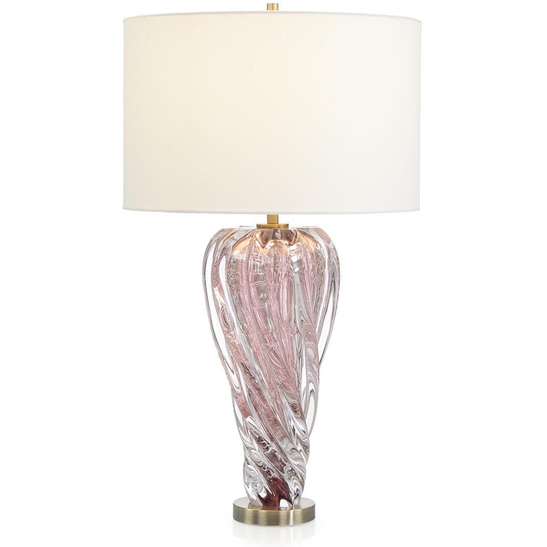 John Richard Rose Pink Art Glass Table Lamp