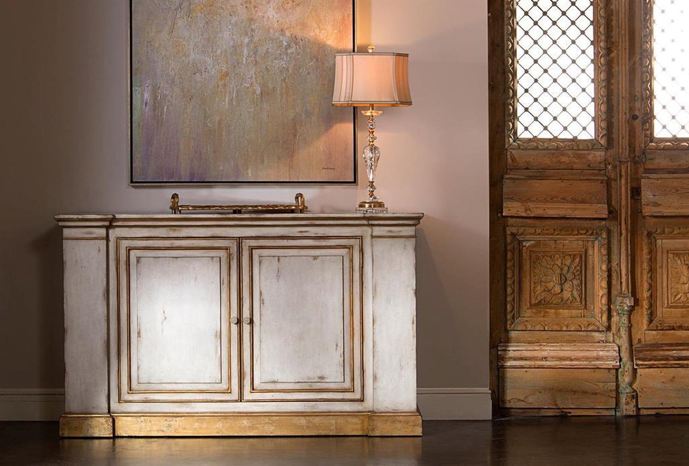 John Richard Crystal Swirl Lamp