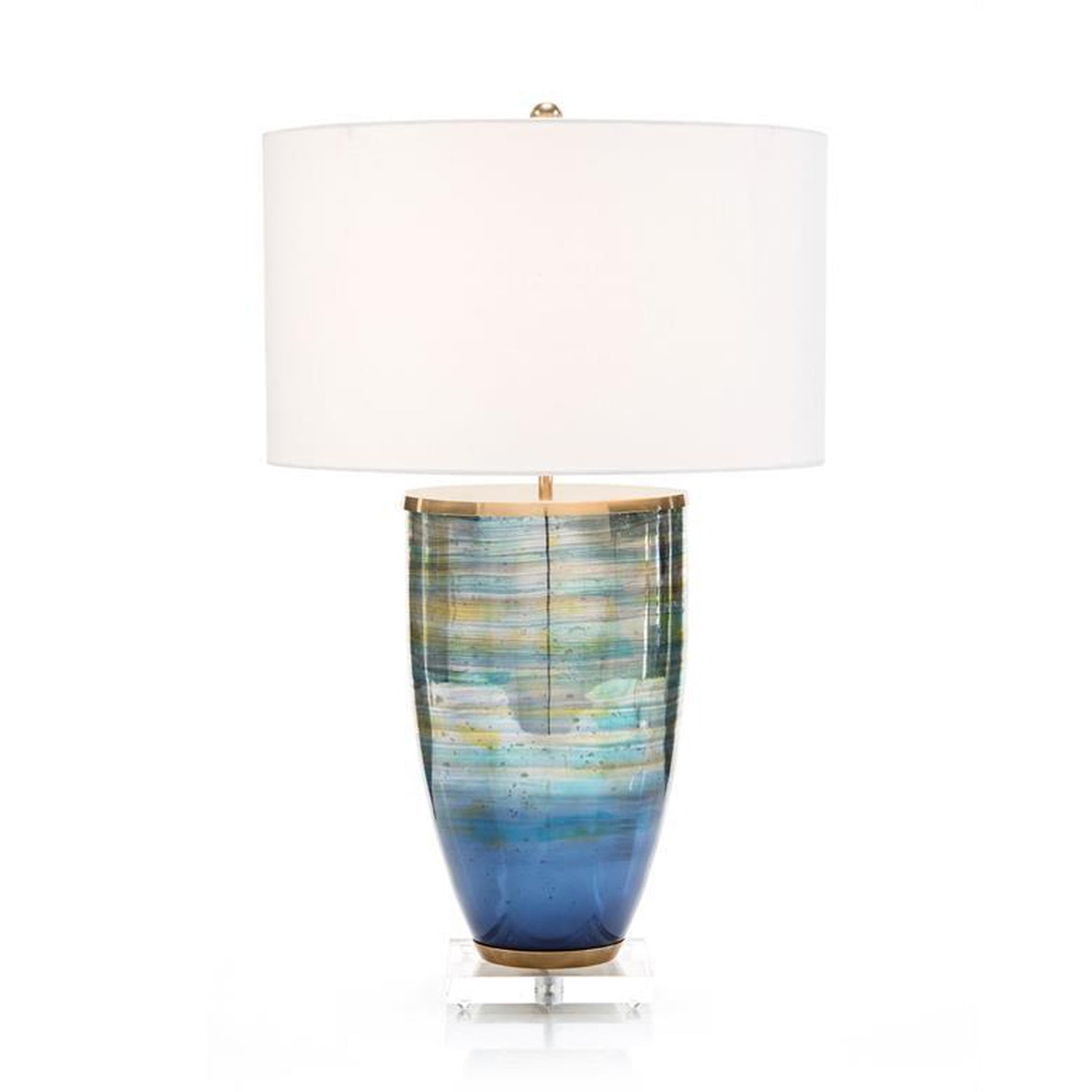 John Richard Blue Striated Glass Table Lamp