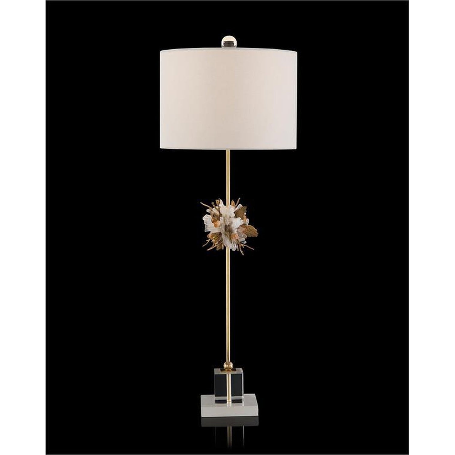 John Richard Organic Stones In Gold And White Buffet Lamp