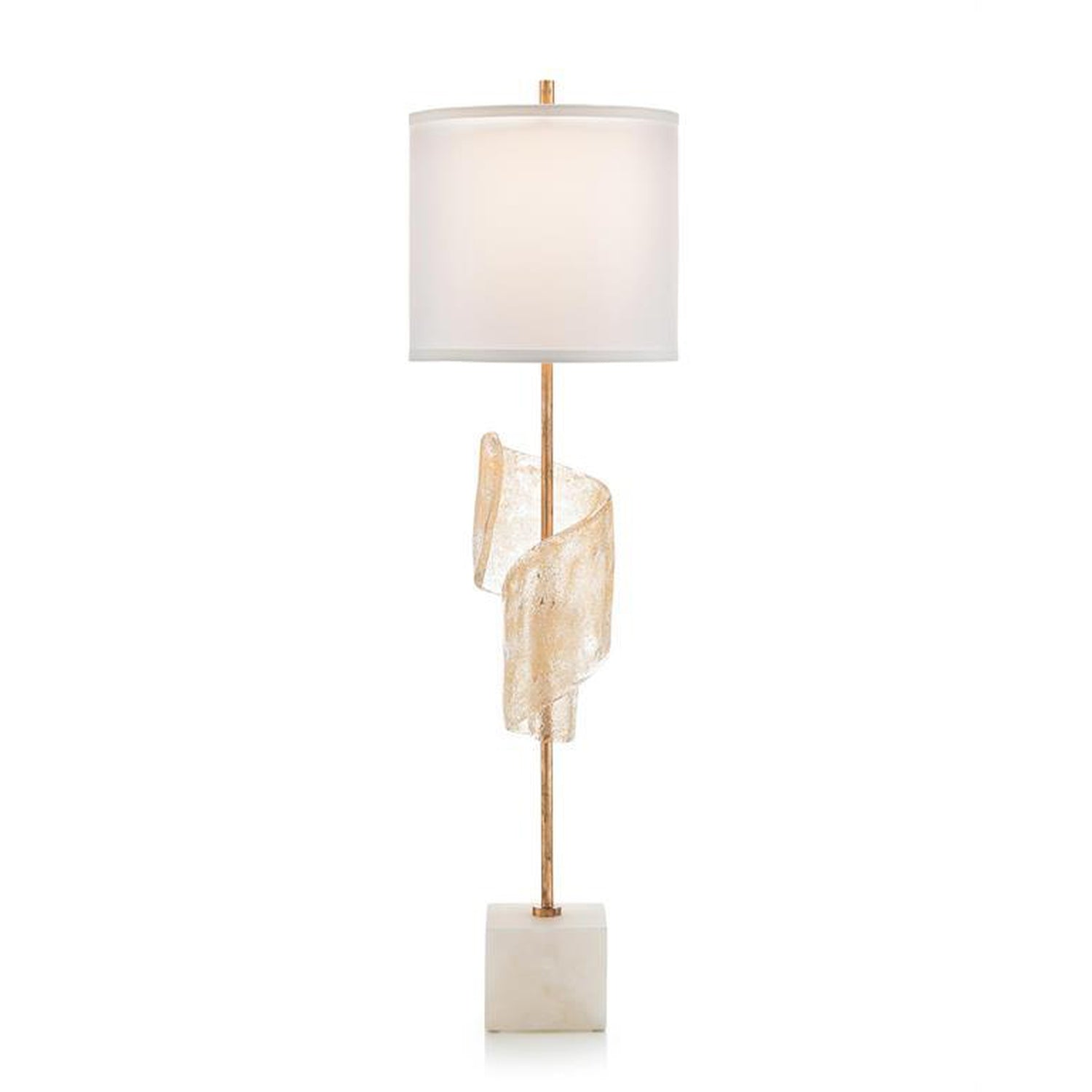 John Richard Furls With Hint Of Gold Buffet Lamp
