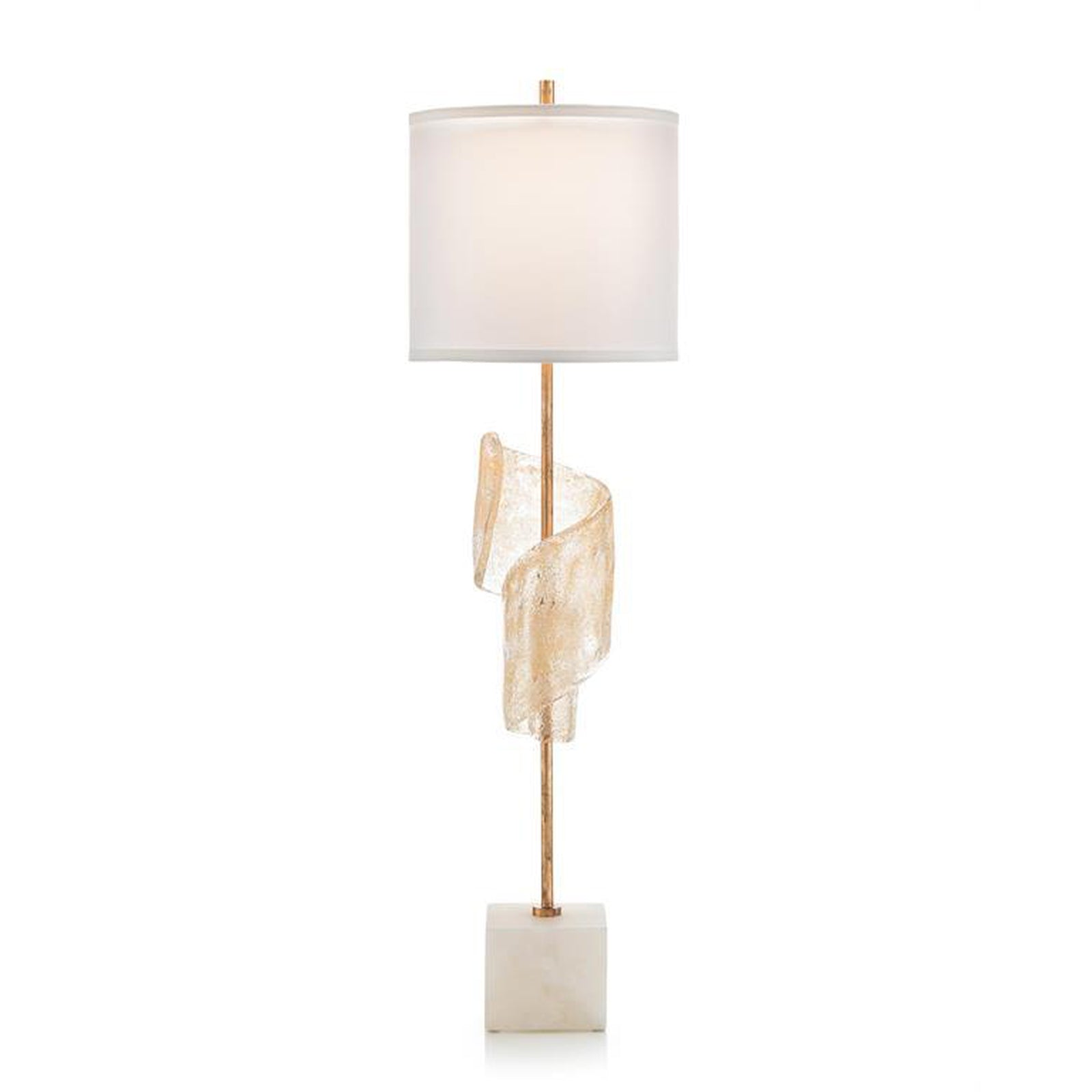 John Richard Furls With Hint Of Gold Buffet Lamp