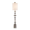 John Richard Matte Black Baluster Candlestick Lamp
