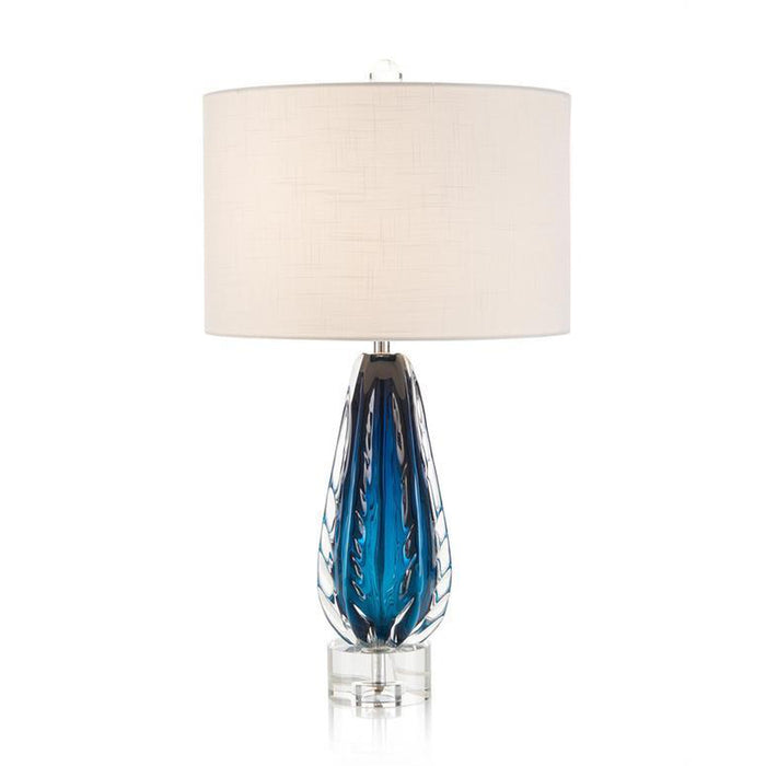 John Richard Amalfi Blue And Clear Glass Table Lamp