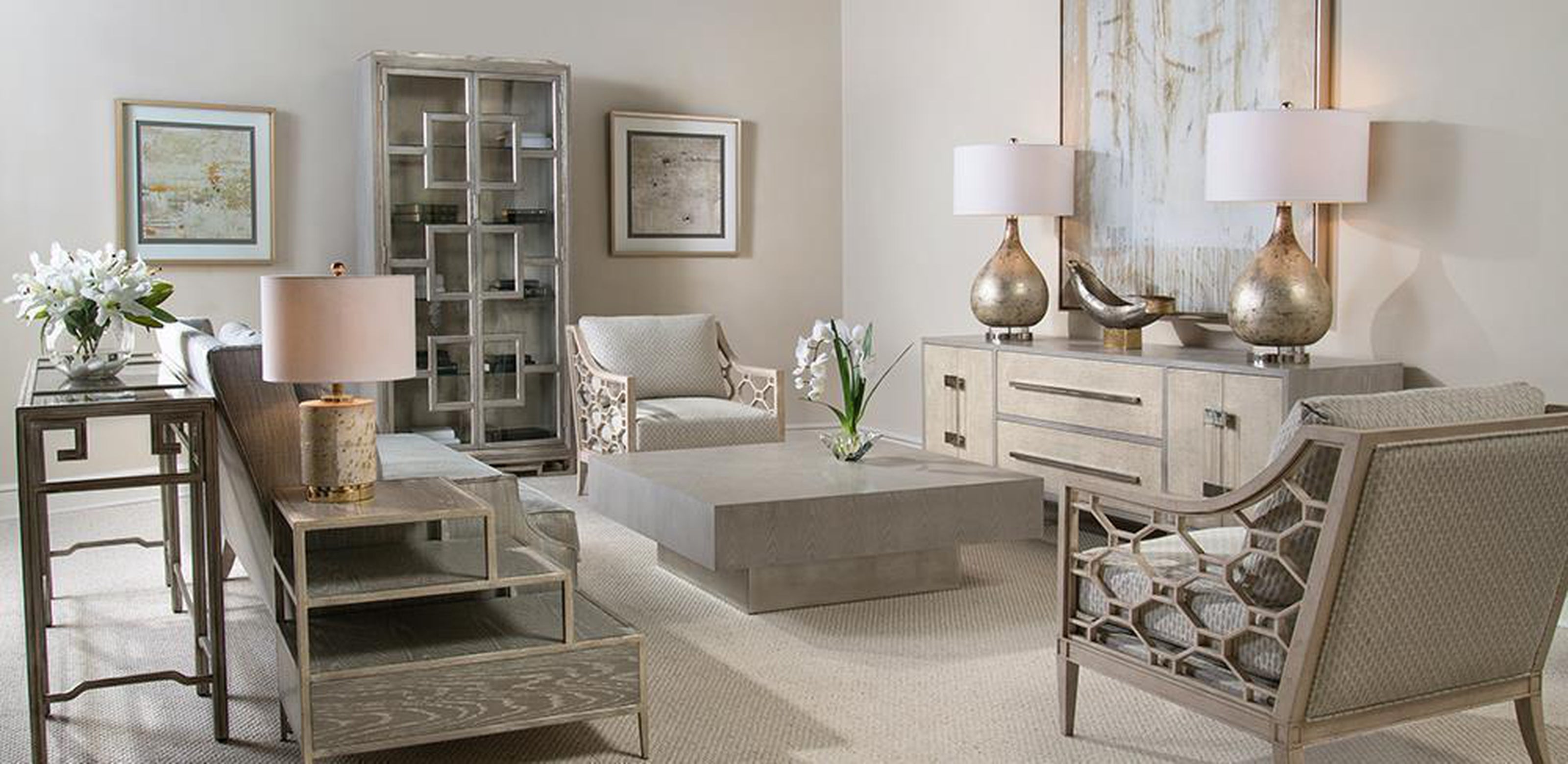 John Richard Table Lamp In Weathered Silver Finish