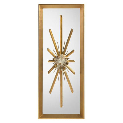 John Richard Golden Crystal Burst Mirror I