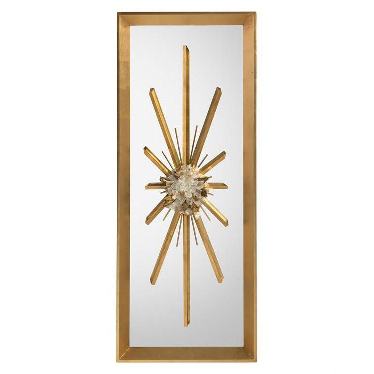 John Richard Golden Crystal Burst Mirror I