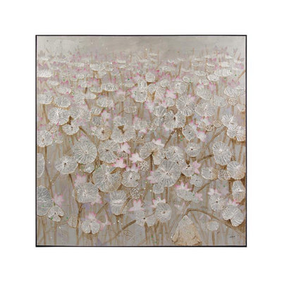 John Richard Teng Fei'S Silver Lily Pond Wall Art
