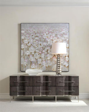 John Richard Teng Fei'S Silver Lily Pond Wall Art