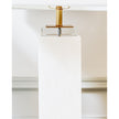 John Richard White Alabaster Column Table Lamp Floor Sample