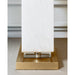 John Richard White Alabaster Column Table Lamp Floor Sample