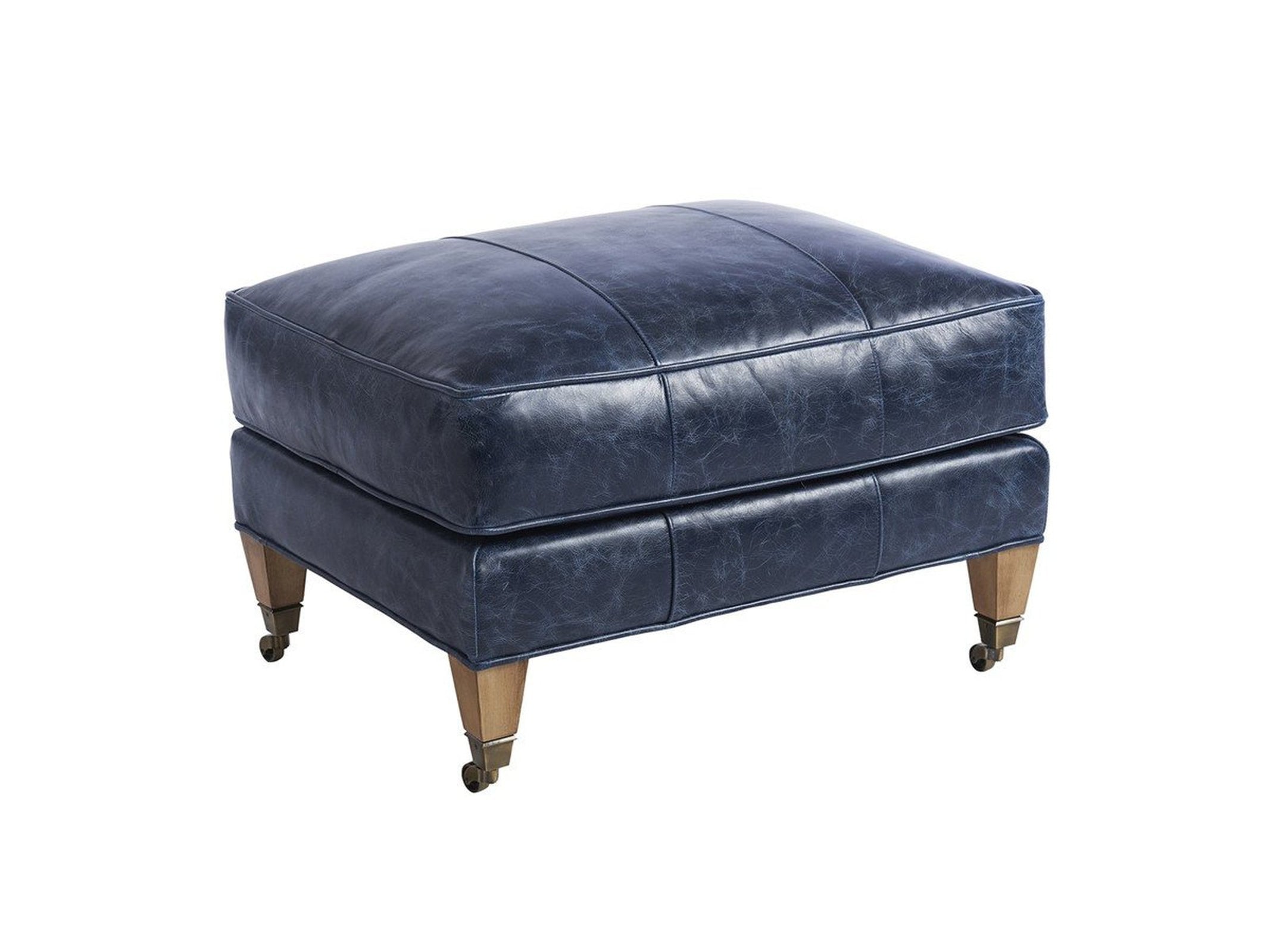 Barclay Butera Upholstery Sydney Ottoman With Brass Caster