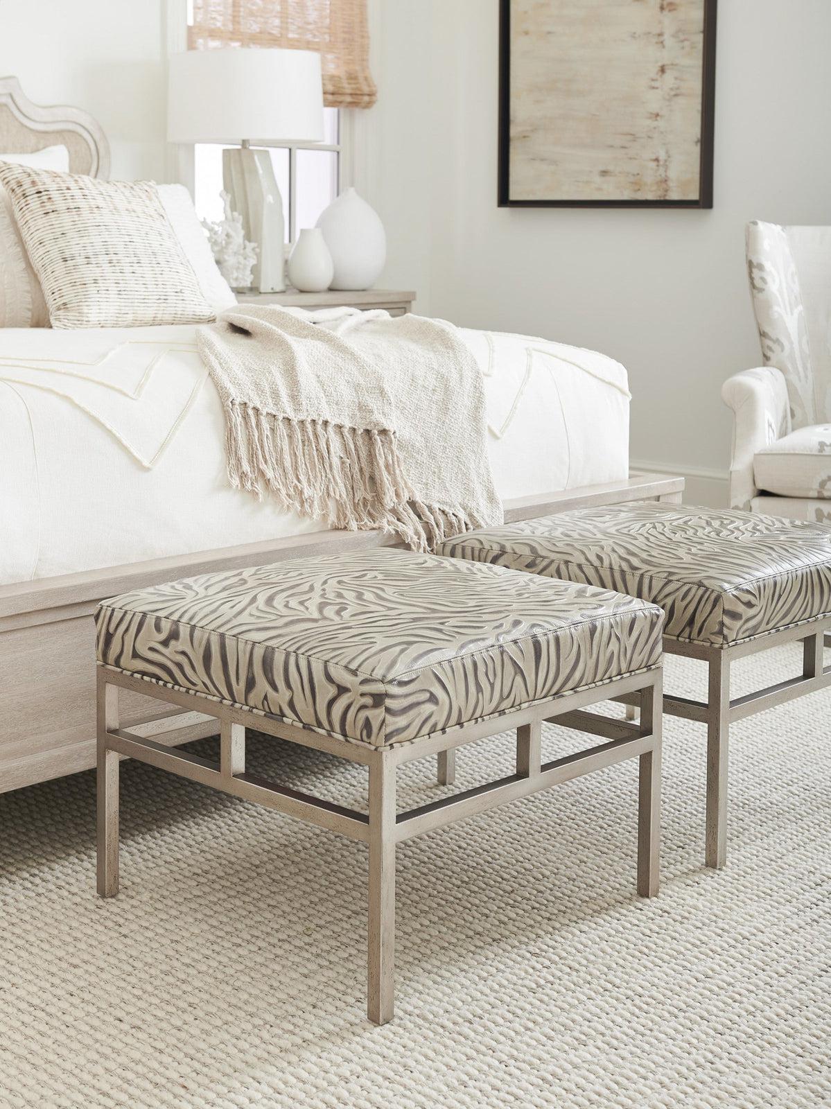 Barclay Butera Upholstery Lucca Metal Ottoman