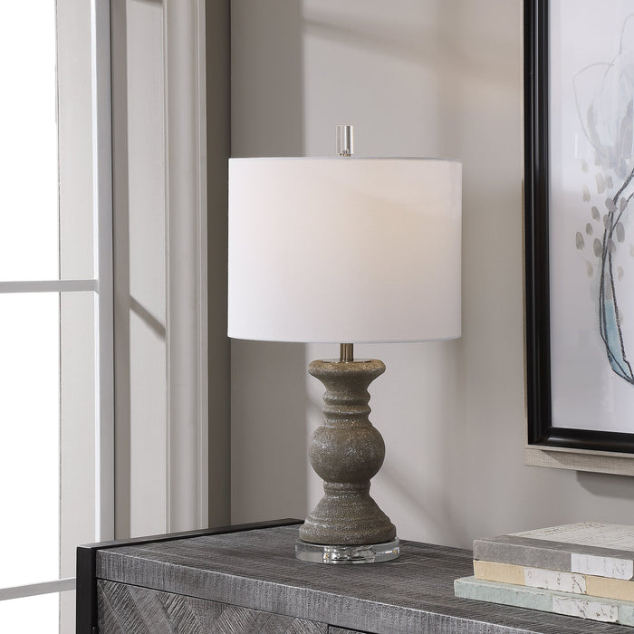 Modern Accents Textured Ceramic Stone Table Lamp