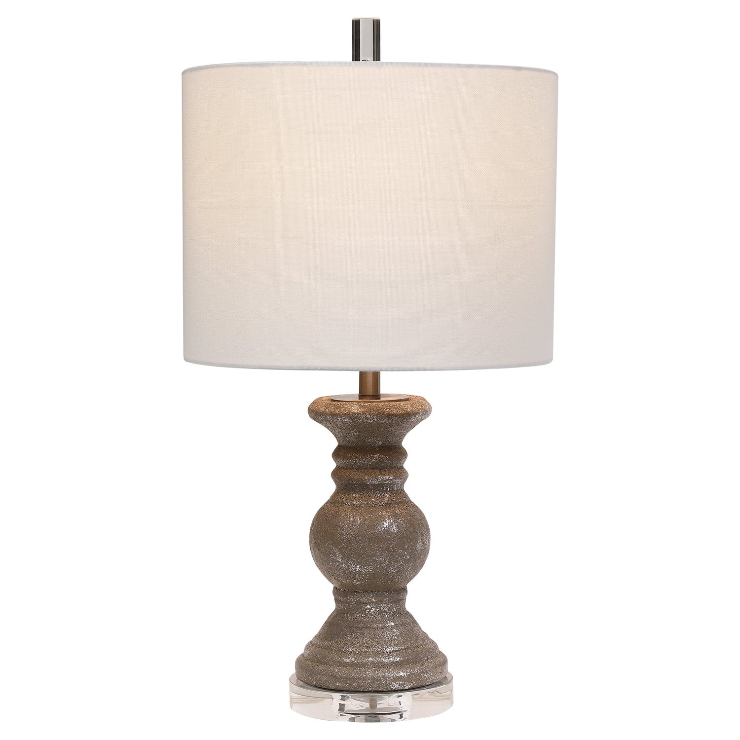 Modern Accents Textured Ceramic Stone Table Lamp