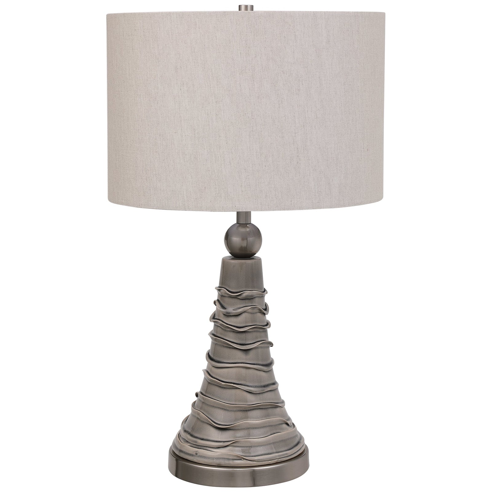 Modern Accents Wavy Lines Ceramic Table Lamp