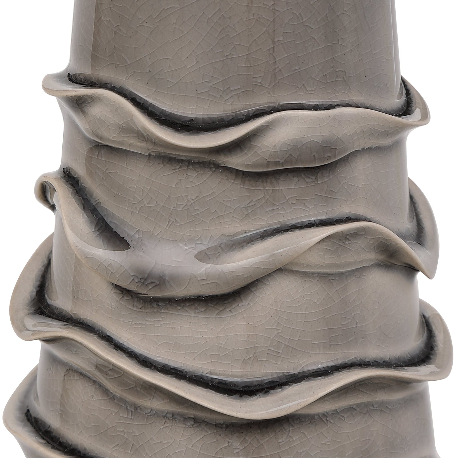 Modern Accents Wavy Lines Ceramic Table Lamp