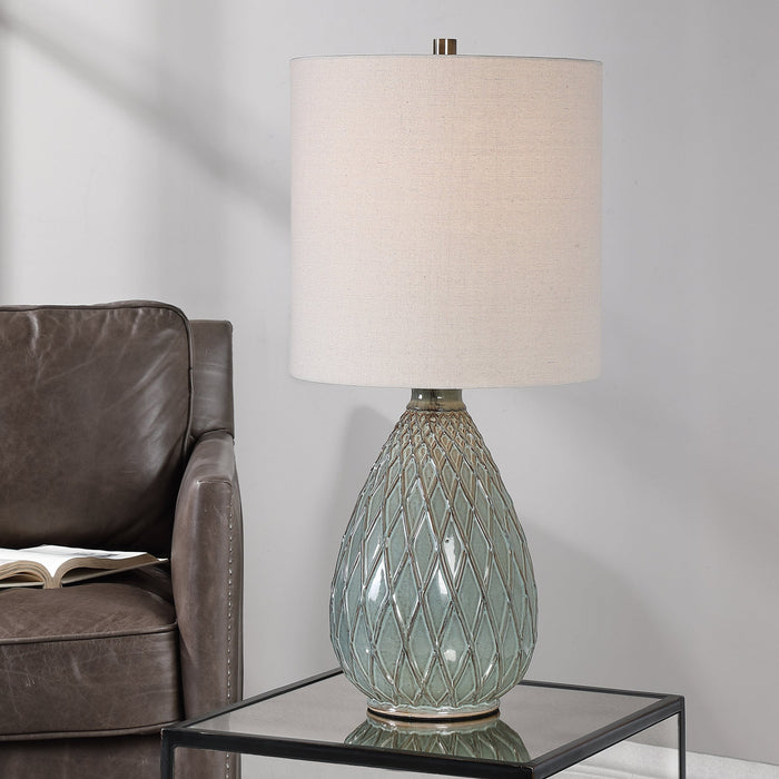 Modern Accents Textured Pattern Ceramic Table Lamp