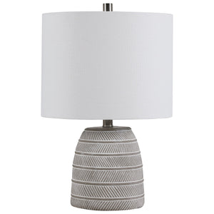 Modern Accents Etch and Pattern Concrete Table Lamp