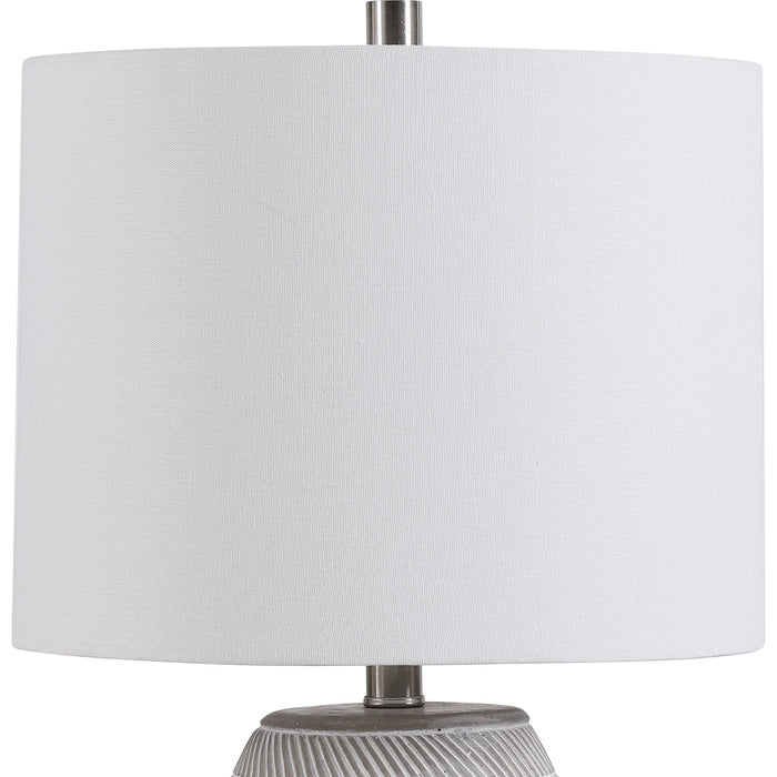 Modern Accents Etch and Pattern Concrete Table Lamp