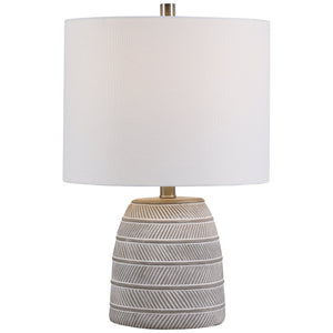 Modern Accents Etch and Pattern Concrete Table Lamp