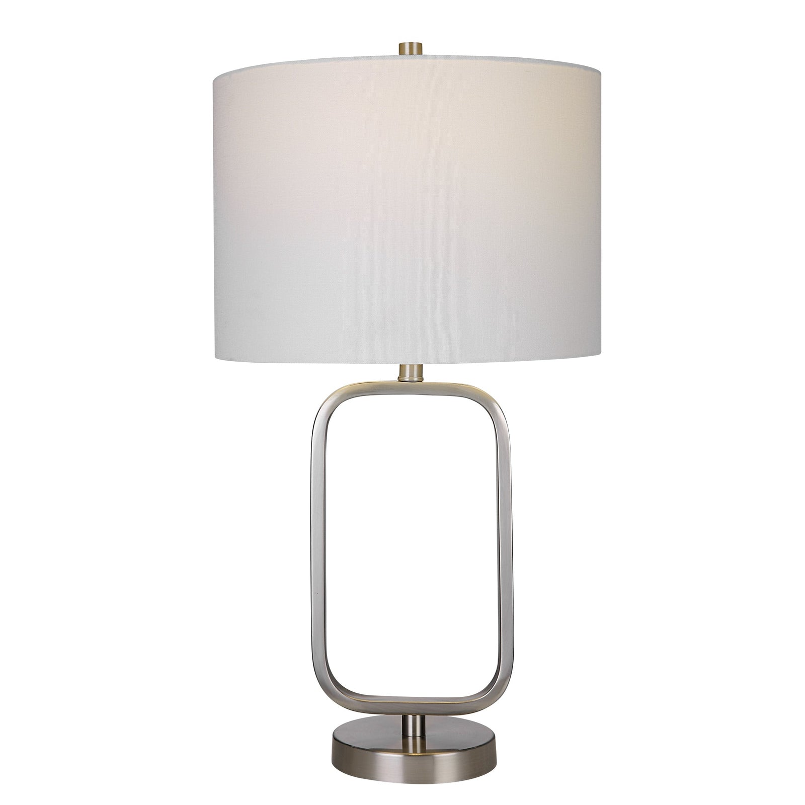 Modern Accents Rectangular Metal Base Table Lamp