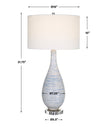 Uttermost Clariot Ribbed Blue Table Lamp