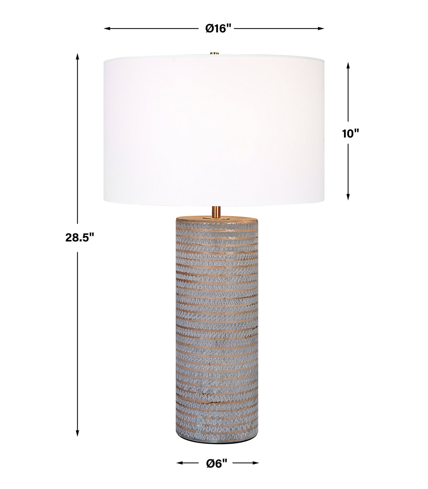 Uttermost Monolith Gray Table Lamp