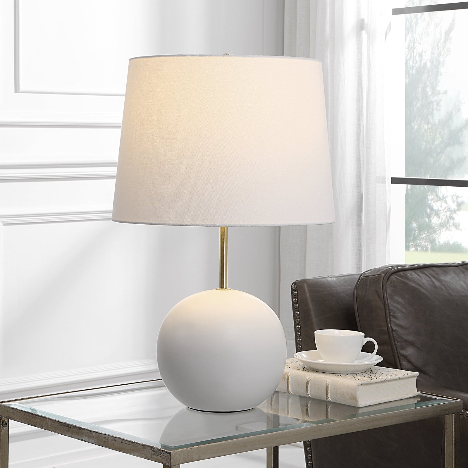 Modern Accents Ceramic Sphere Base Table Lamp