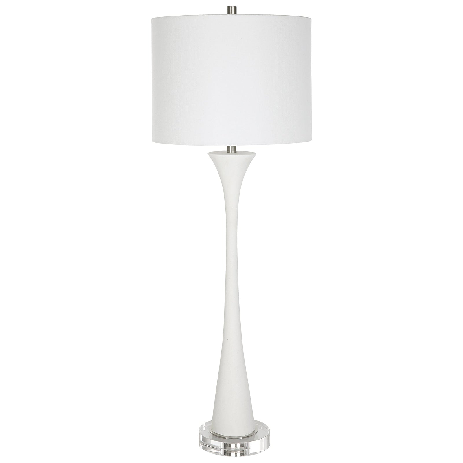 Uttermost Fountain White Marble Buffet Lamp