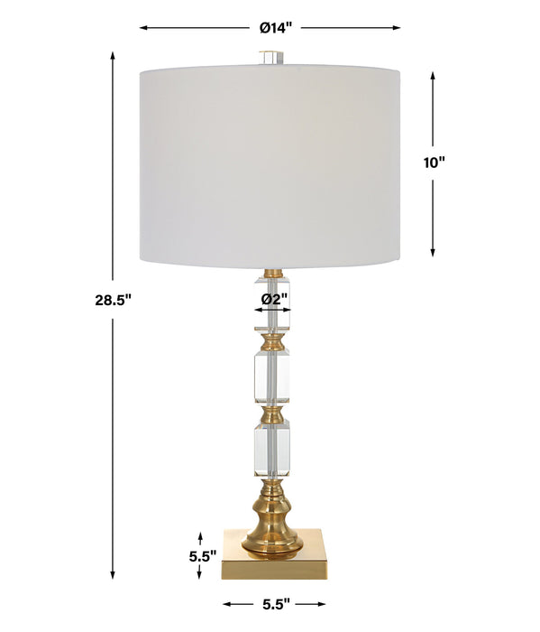 Modern Accents Elegant Stacked Crystal Table Lamp
