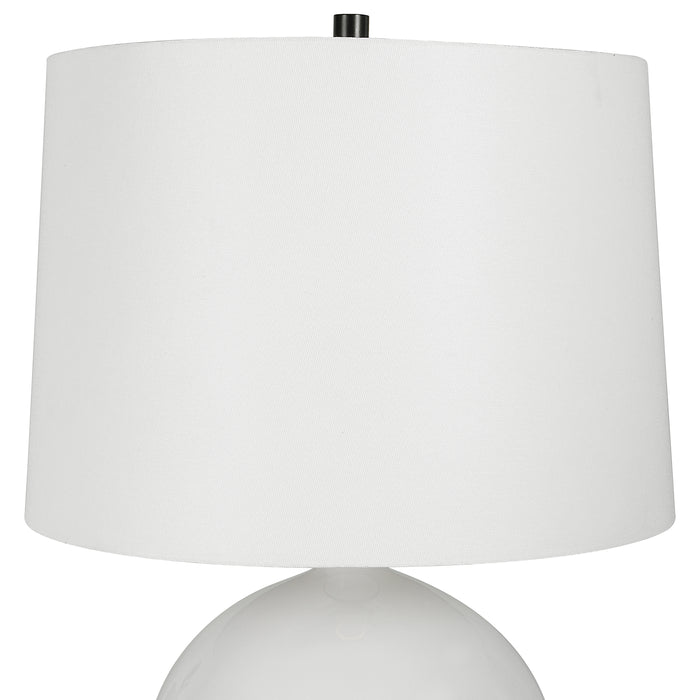 Uttermost Collar Gloss White Table Lamp