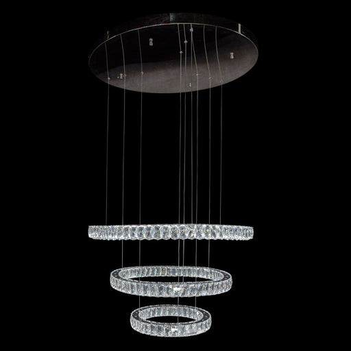 Michael Amini Lighting Asteroids LED Chandelier Round Rings Small