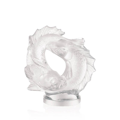 Lalique Double Fish Sculpture