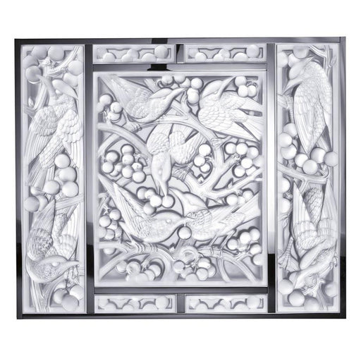 Lalique Merles Et Raisins Head Up Decorative Panel Arrangement