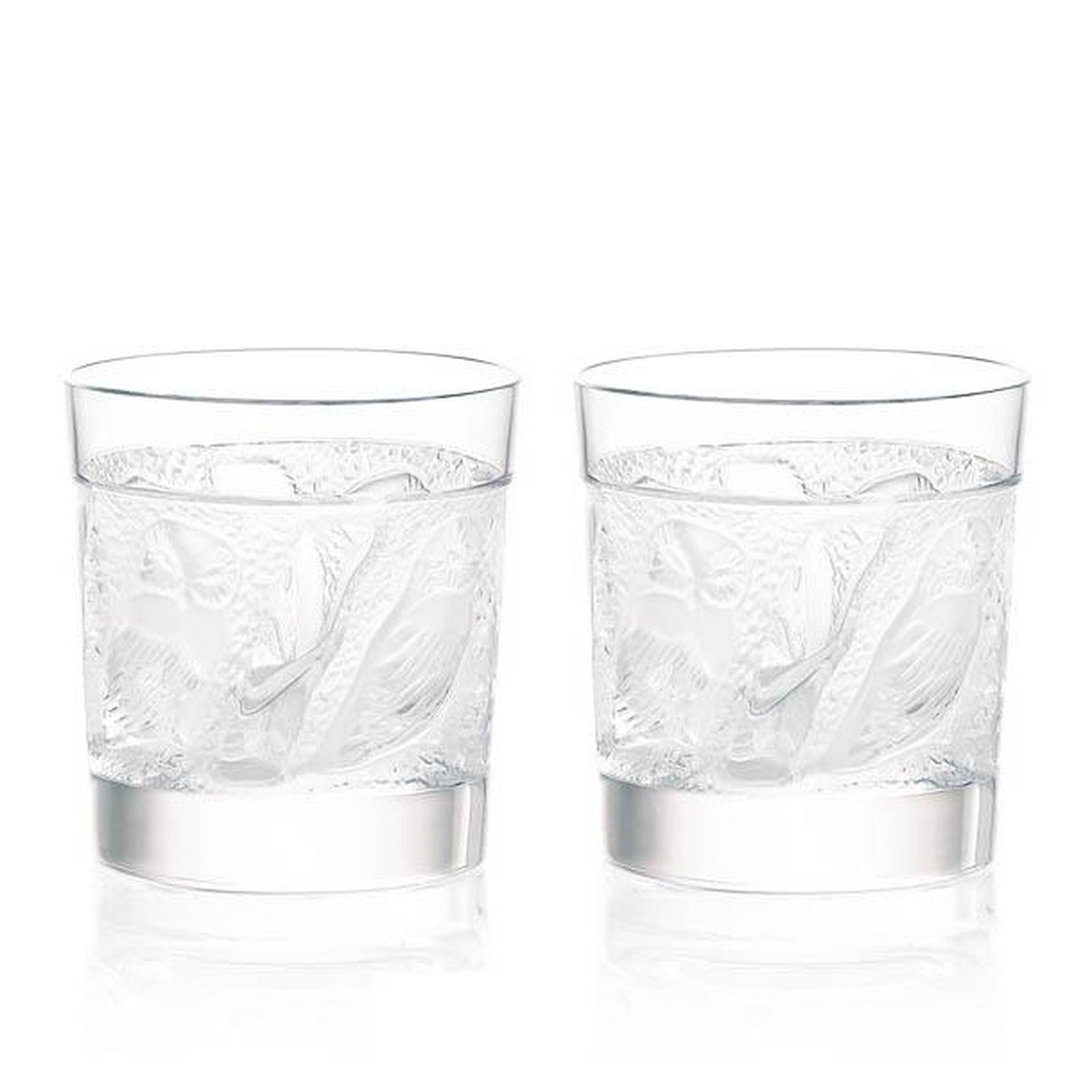 Lalique Owl Old Fashion Tumblers - Set of 2