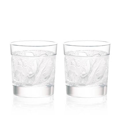 Lalique Owl Whisky Tumblers - Set of 2