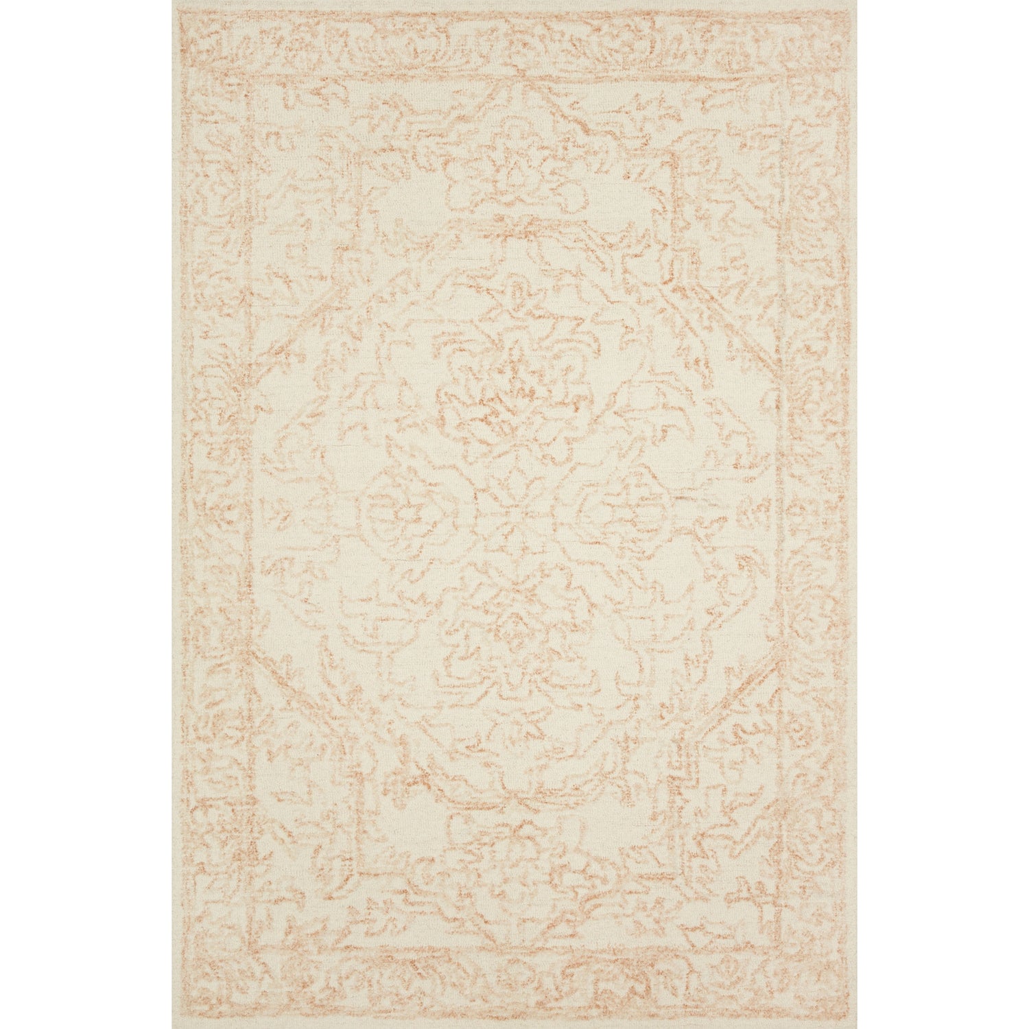 Loloi Magnolia Home Annie ANN-05 Rug in White / Pink