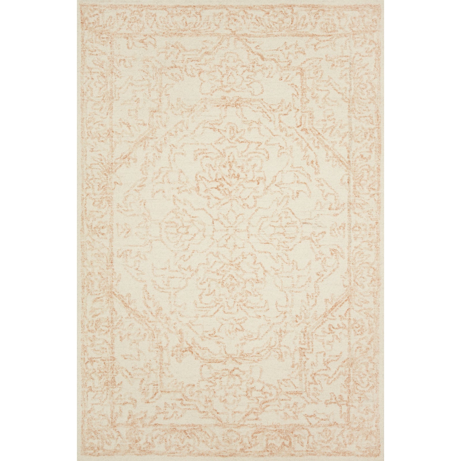 Loloi Magnolia Home Annie ANN-05 Rug in White / Pink