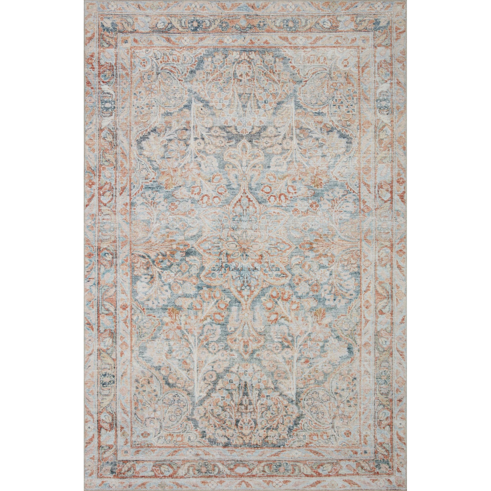 Loloi Magnolia Home Lenna LEA-02 Rug in Ocean / Apricot