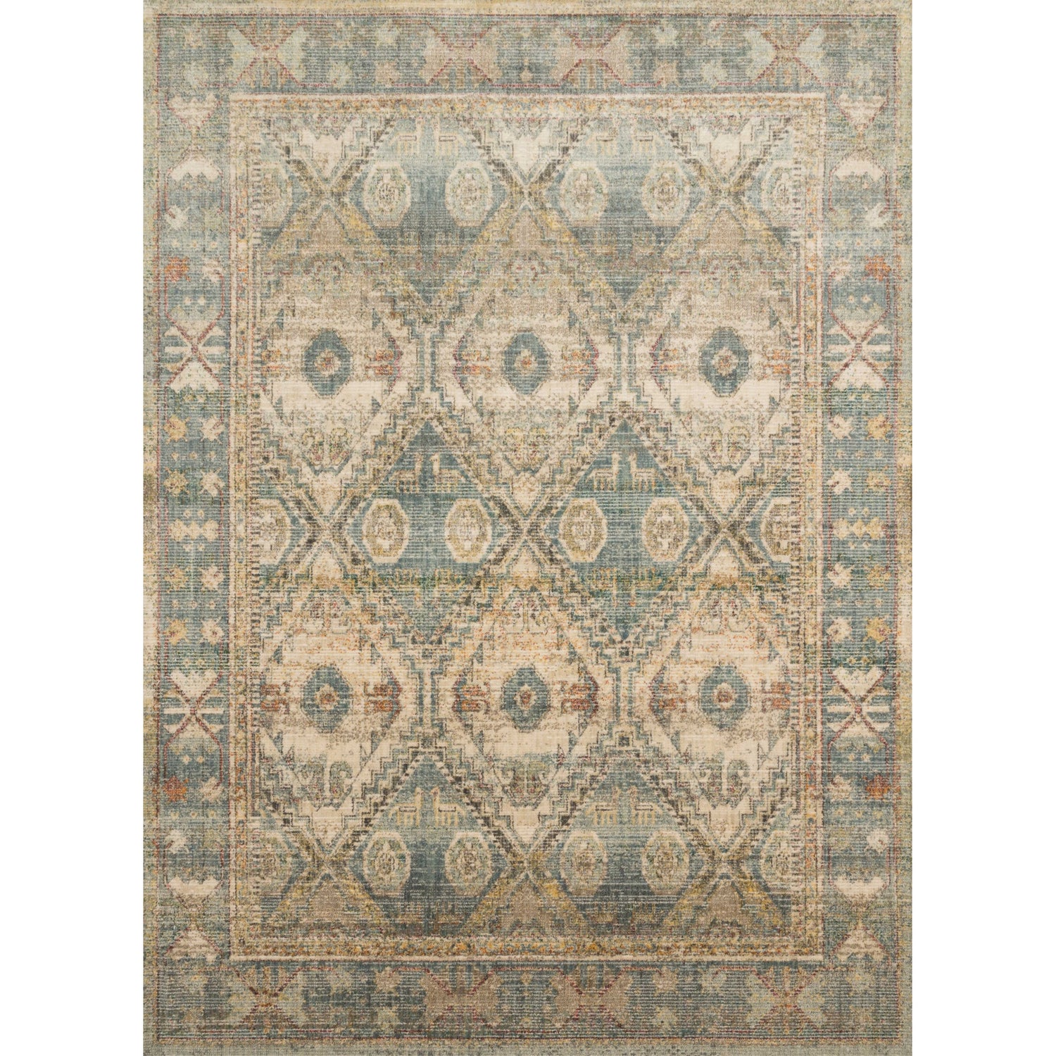 Loloi Magnolia Home Linnea LIN-02 Rug in Natural / Sky
